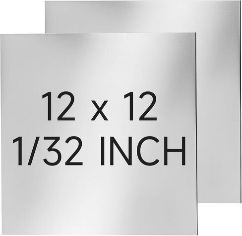 304 Stainless Steel Sheet - 2PCS 6" X 6" X 1/8" Thin Stainless Steel Plate 1/8 Inch Thickness with Protective Film Metal Sheets Shim Stock for Kitchen DIY Crafting (152 x 152 x 3 mm) in Saudi Arabia