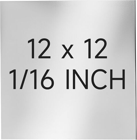 304 Stainless Steel Sheet - 2PCS 6" X 6" X 1/8" Thin Stainless Steel Plate 1/8 Inch Thickness with Protective Film Metal Sheets Shim Stock for Kitchen DIY Crafting (152 x 152 x 3 mm) in Saudi Arabia