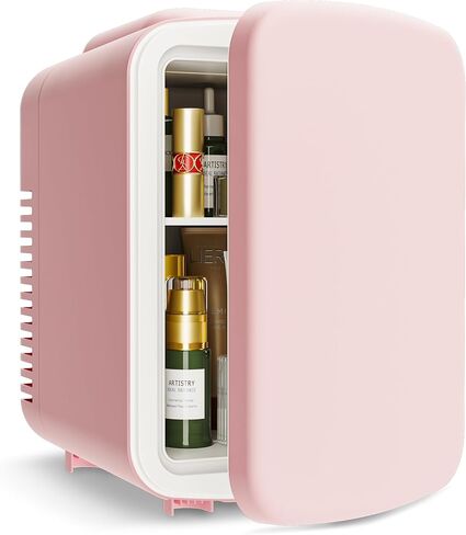 EUHOMY Mini Fridge, 4 Liter/6 Cans Small Refrigerator, Portable Cooler and Warmer for Skin Care, Cosmetics, Beverage, 4L Makeup Mini Fridge for Bedroom, Car(Black) in Saudi Arabia