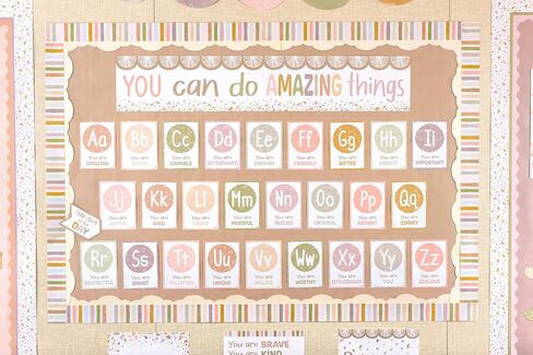 Light Brown Better Than Paper® Bulletin Board Roll and Teacher Created Resources Everyone is Welcome Painted Dots Straight Rolled Border Trim (TCR8912) in Saudi Arabia