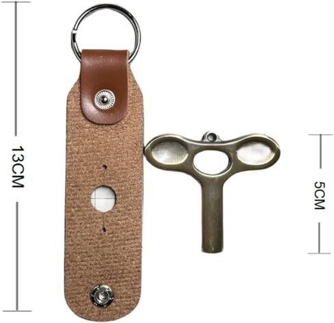 Drum Key with Drum Key Holder,Drum Key with protective cover,Drum Accessory,Gift for Drummer (Bronze and Brown), DK-800 in Saudi Arabia
