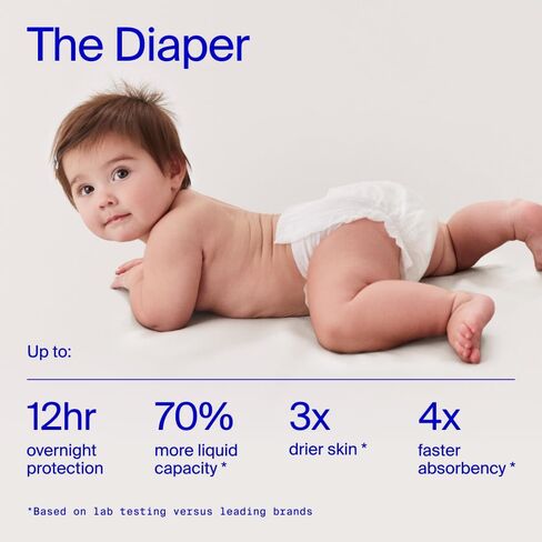 Coterie Baby Diapers + Wipes Baby Kit, Size 2 (186 Count) + 4 Wipe Packs (224) Wipes Made with Plant-Based Fibers, Hypoallergenic, Designed for Sensitive Skin, Clean Ingredients in Kuwait