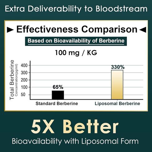 مكمل بربارين 500 مجم، مرة واحدة يوميًا، 15 مرة أفضل من التوافر الحيوي لصمغ البربرين الشحمي مع قرفة سيلان، البطيخ المر لعملية التمثيل الغذائي المتوازن، منشط AMPK، خالي من السكر، نباتي، 60 قطعة in Kuwait