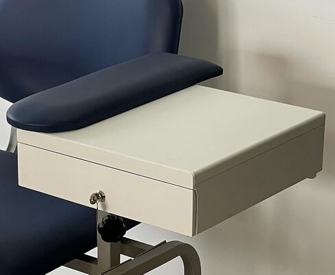 Helsevesen Large Padded Phlebotomy Chair with Large Drawer, Black in Saudi Arabia