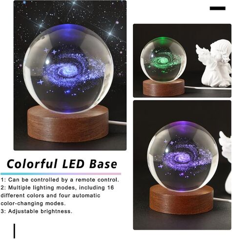 Decorative Ball 3D Solar System Crystal Ball Model Gift Space Astronomy Gift Planets Multicolor Universe Globe Ball Science Astrophysics in Saudi Arabia
