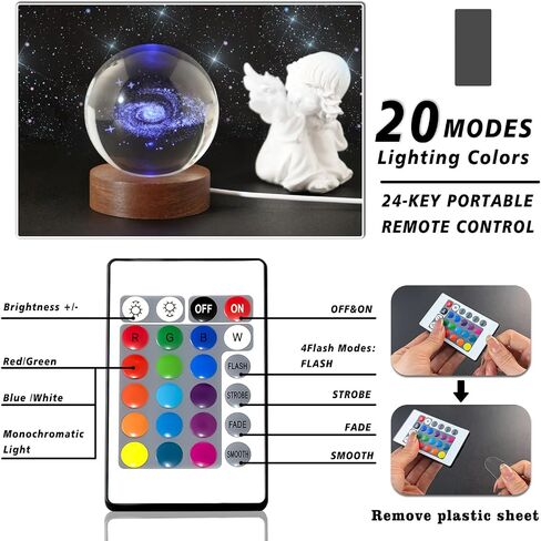 Decorative Ball 3D Solar System Crystal Ball Model Gift Space Astronomy Gift Planets Multicolor Universe Globe Ball Science Astrophysics in Saudi Arabia