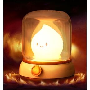 Night Light for Kids, Retro Kerosene Lamp, Kawaii LED Night Light Rechargeable with Timer, Dimmable Kids Room Night Light, Nursery Night Light for Breastfeeding, Cool Gifts for Kids