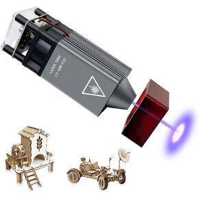 LASER TREE Laser Module, 10W Optical Power Output Laser Engraving Module with Air Assist, Built-in FAC, Double Ultra-Fine Compressed Spot Laser Head for 3018/3018 Pro CNC Series Machine, 12V