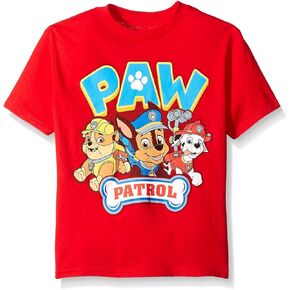 Nickelodeon Boys' Paw Patrol Short Sleeve T-Shirt-Chase, Marshall, Rubble, Zuma, Rocky-Nick Jr