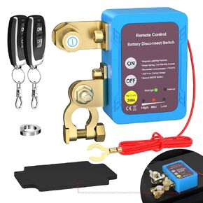 Remote Battery Disconnect Switch 12V 240A Kill Switch Automatic Power Shut Off Switch Remote Control Switch for Auto Car Truck Boat