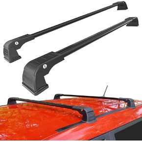 Heavy Duty Roof Rack Cross Bar Fit for 2014 2015 2016 2017 2018 2019 Kia Soul Roof Rack Cross Bars Aluminum Adjustable Roof Rack Rail with Anti-Theft Lock Key
