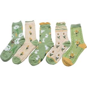 YYaaloa Womens Above Ankle Crew Socks Casual Cotton Socks Cute Fun Novelty Girl Thin Dress Socks