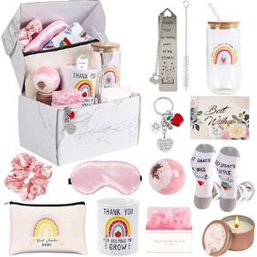 Kolewo4ever 14 pcs Teacher Appreciation Gift Set Teacher Gifts Box for Women Best Teacher Gifts for Women Funny Thank You/Retirement/Christmas/Birthday Baskets Gifts for Teachers (Style-1)