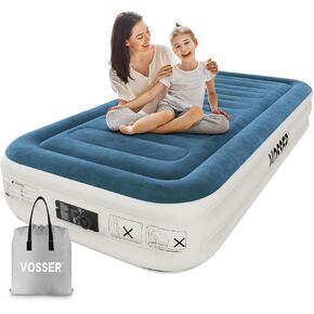 Queen Air Mattress with Built-in Pump,Fast & Easy Inflation/Deflation Inflatable Mattress, Foldable Blow Up Mattress with Storage Bag, Inflatable Bed for Home, Camping & Guests