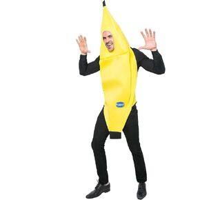 Spooktacular Creations Appealing Banana Costume Adult Deluxe Set for Halloween Dress Up Party and Roleplay Cosplay