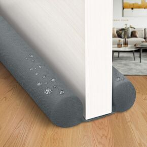 Door Draft Stopper,Size 30" to 36" Under Door Wind Noise Blocker Waterproof Door Air Draft Stopper,Noise Blocker Easy to Install (Black, 1.6Inch)