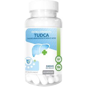 TUDCA (Tauroursodeoxycholic Acid) Liver Support Supplement - 500mg Per Serving - Pure Liver Support & Health - 60 Count