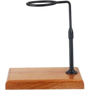 Pour Over Stand Coffee Station, Pour Over Coffee Dripper Height Adjustable Coffee Filter Stand Holder with Wooden Base Stand for Coffee Beer Drink Maker Portable