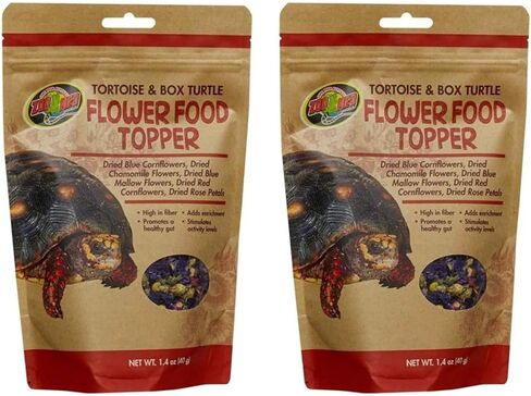 Zoo Med Tortoise & Box Turtle Flower Food Topper 1.4 oz - Pack of 22 in Saudi Arabia