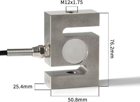 S Type Load Cell Sensor,Portable High Precision Tension and Compression Sensor,S Beam for Test Force Weight Pressure Scale,Accuracy 0.02% with 3m Cable (1T) in Kuwait