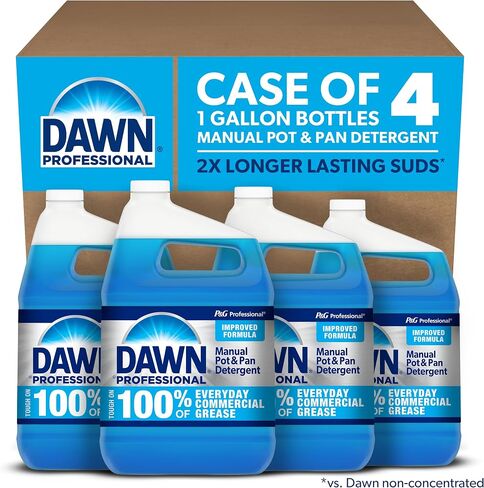 Dawn Professional Manual Pot and Pan Detergent, Dish Soap, Liquid Concentrate, 1 Gallon with 1 Pump (Pack of 2) in Saudi Arabia