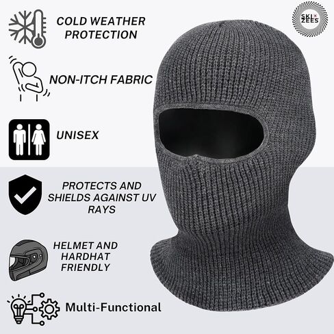 قناع تزلج بالاكلافا بفتحة واحدة للرجال والنساء، قناع وجه مقاوم للرياح للرياضات الخارجية، برتقالي in Kuwait