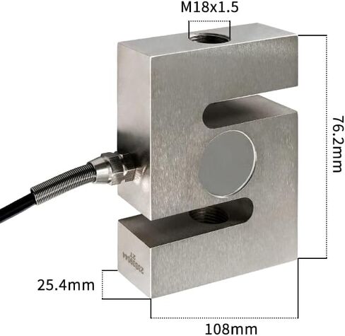 S Type Load Cell Sensor,Portable High Precision Tension and Compression Sensor,S Beam for Test Force Weight Pressure Scale,Accuracy 0.02% with 3m Cable (1T) in Kuwait