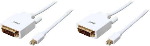 Mini DisplayPort to DVI Cable, White, 6 Feet Mini DP to DVI Cable with Gold Plated Connector, Mini DisplayPort Male (Thunderbolt Supported), DVI Male in Saudi Arabia