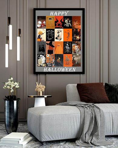 BAYKUL Halloween Wall Decor, Halloween Posters Wall Art Decor, 54pcs (4x6 inch), Aesthetic Halloween Pictures Wall Decoration for Teen Girls, Halloween Collage Kit, Witchy Room Decor in Kuwait