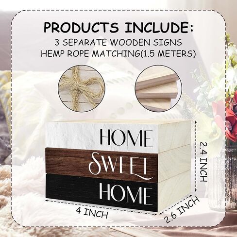 كتب زخرفية لديكور المنزل، مجموعة كتب خشبية ريفية لديكور الطاولة، كتب ديكور منزلي جميل لرف كتب غرفة المعيشة، ديكور كتب مكدسة في المزرعة (L10) in Kuwait