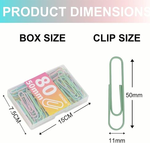 Macaron Colored Paper Clips 400 PCS Small Size Paper Clip 1.1 Inch (28mm) 2 Boxes of 200 PCS Each PaperClips Suitable for Office School Paperwork and Daily Use in Saudi Arabia