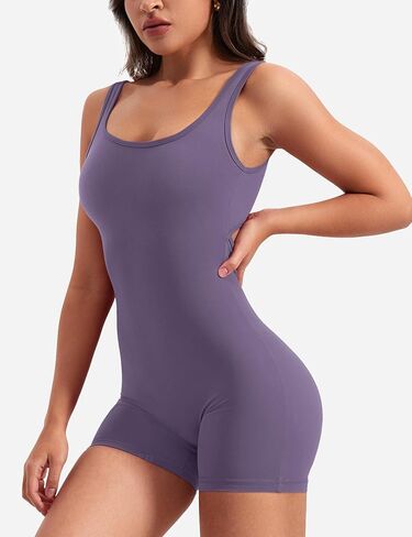 YEOREO One Piece Workout Jumpsuits for Women Backless Tummy Control Sleeveless Jumpsuits Lizvette V Back Scrunch Yoga Romper in Saudi Arabia