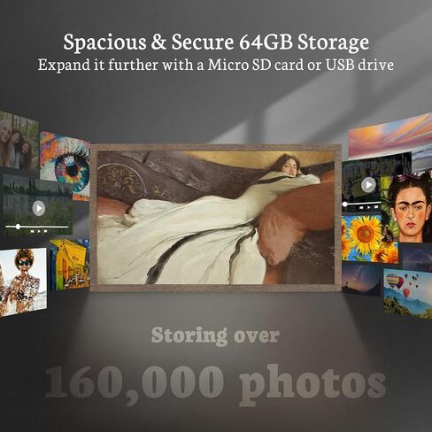 إطار صورة رقمي ذكي BSIMB مع شاشة لمس IPS، إطار صورة رقمي ذكي 10 بوصة مع شاشة فائقة الوضوح 2K، مشاركة الصور ومقاطع الفيديو عبر البريد الإلكتروني/التطبيق، هدية للأجداد in Kuwait