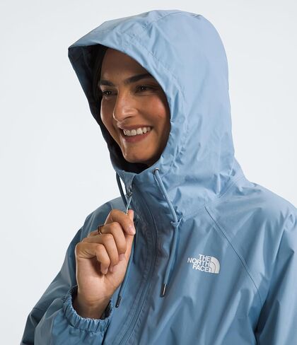 سترة بغطاء للرأس Antora Rain للسيدات من THE NORTH FACE (مقاس قياسي ومقاس كبير)، لون أبيض داكن، مقاس صغير in Kuwait