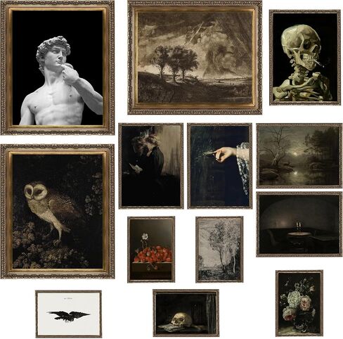 BAYKUL Halloween Wall Decor, Halloween Posters Wall Art Decor, 54pcs (4x6 inch), Aesthetic Halloween Pictures Wall Decoration for Teen Girls, Halloween Collage Kit, Witchy Room Decor in Kuwait