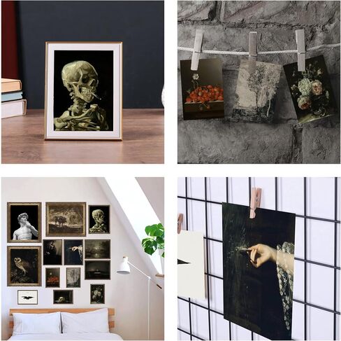 BAYKUL Halloween Wall Decor, Halloween Posters Wall Art Decor, 54pcs (4x6 inch), Aesthetic Halloween Pictures Wall Decoration for Teen Girls, Halloween Collage Kit, Witchy Room Decor in Kuwait