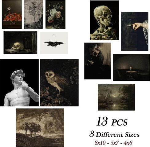 BAYKUL Halloween Wall Decor, Halloween Posters Wall Art Decor, 54pcs (4x6 inch), Aesthetic Halloween Pictures Wall Decoration for Teen Girls, Halloween Collage Kit, Witchy Room Decor in Kuwait