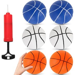 M SANMERSEN Basketball Hoop for Toddlers Kids 1-8 Years Old, Mini Basketball Hoop Indoor Outdoor with Adjustable Height/3 Balls/2 Nets/Pump, Toy Gift for Poolside Backyard Games Outside Swimming Pool