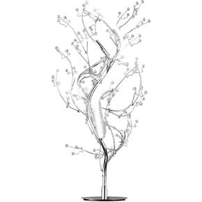 Benjara BM309024 30 in. Tree Branch Modern Design Table Lamp with Accent Metal Base Chrome & Silver