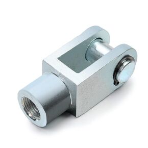 Aicosineg 2Pcs 0.63in Cylinder Clevis Y Joint M16 Female Thread Y Connector 3.07in Length Air Cylinder Rod Clevis End Pneumatic Air Cylinders Connector Fittings for Chemical Industry Electronic Silver