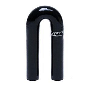 HPS 1-3/8" ID, Silicone 180 Degree U Bend Elbow Coupler Hose, High Temp 4-Ply Reinforced, Leg Length on Each Side: 4-1/2", 60 Psi Max. Pressure, SEC-8819-BLK, Silicone, Black