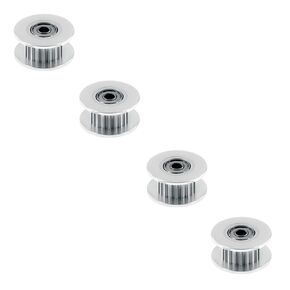 5PCS GT2 Idler Pulley 5mm Bore, FBHDZVV Bearing 20 Teeth Aluminum 6mm Width Timing Belt Idler Pulley Wheel for 3D Printer 6mm Width Timing Belt