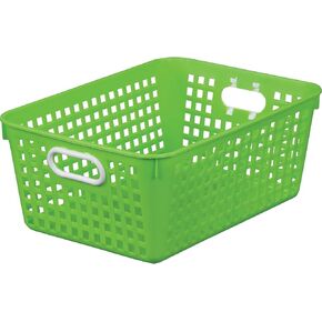 Really Good Stuff Large Plastic Book Baskets, 13¼" by 10" by 5½" - Single, Blue Classroom Library Organizer, Toy Storage, Multi-Purpose Organizer Basket in Kuwait