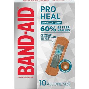 Band-Aid Brand Pro Heal Adhesive Bandages with Hydrocolloid Gel Pads, Extra Large Clinically Tested Waterproof Bandages for Better Healing of Minor Wounds, Sterile First Aid Bandages, 5 ct
