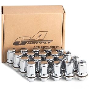 GAsupply Black M14x1.5 Lug Nuts, 1.9 Inch 48mm Length, 7/8" 22mm Hex, OEM Factory Style Replacement Mag Seat 14mmx1.5 Wheel Lug Nuts, 24pcs
