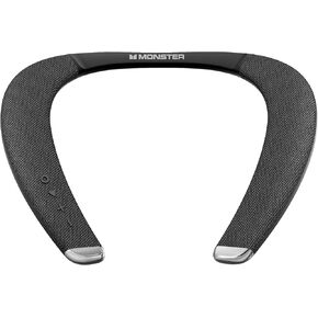 Monster Boomerang Neckband Bluetooth Speaker, Wireless Wearable Speaker, Portable Speaker and 12H Playtime, IPX7 Waterproof, Neck Speaker True 3D Stereo Sound, for Home Sport Outdoor, Black