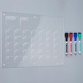 Mr. Pen- Dry Erase Calendar for Fridge, Magnetic, 14.7 x 11.8", Magnetic Calendar with 4 Dry Erase Markers, Magnetic Calendar for Fridge, Magnetic Whiteboard Calendar, Dry Erase Fridge Calendar.