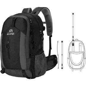 OutdoorMaster 50L Hiking Backpack with High Strength Aluminum Support, Lightweight Travel Backpack with Rain Cover, Waterproof Camping Backpack for Men Women -Green