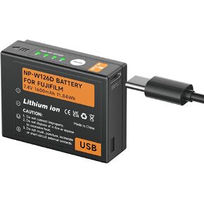 Mspalocell NP-W126 Battery,NP-W126S Replacement Battery for Fujifilm Fuji X-T100, X-T200, X100F, X100V, X-S10, X-A5, X-A10, X-E4, X-Pro2, X-Pro3, X-T1, X-T2, X-T3, X-T10, X-T20, X-T30, X-T30 II