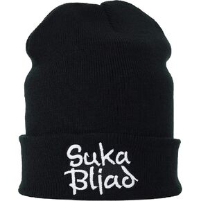 Skull Beanie Punisher Embroidered Beanie hat Unisex Skull Head hat | Cuffed Beanie Cap for Men Women Streetwear with Embroidery | Breathable Acrylic Knit hat | Black | Unisex